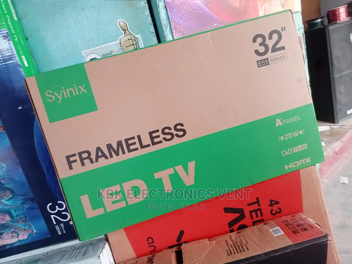 SYINIX 32" Flameless Satellite Digital Led Tv