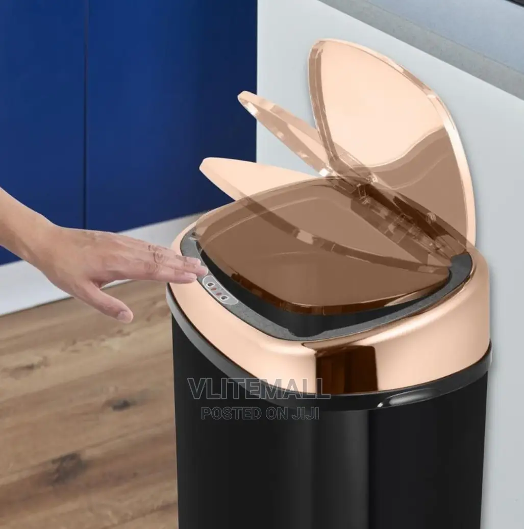 Tower 58L Square Sensor Bin, Rose Gold Black