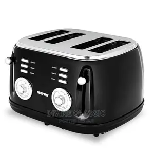 Geepas 4 Slice Stainless Steel Bread Toaster