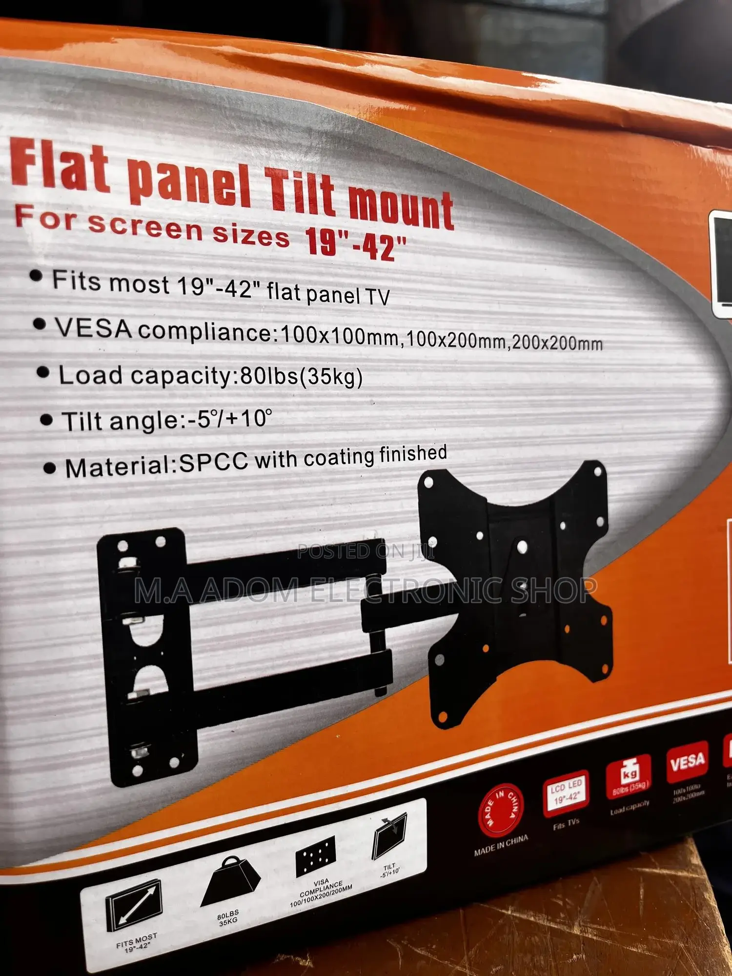 Corner Mount for Led Monitors Screen 14”-43”