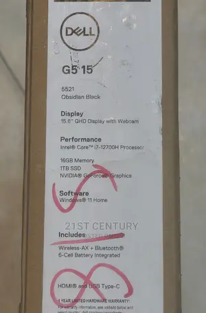 New Laptop Dell G5 16GB Intel Core I7 SSD 1T