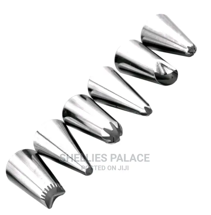 7pcs Set Silicone Icing Piping Cream Pastry Bag 6 Stainlesssteel