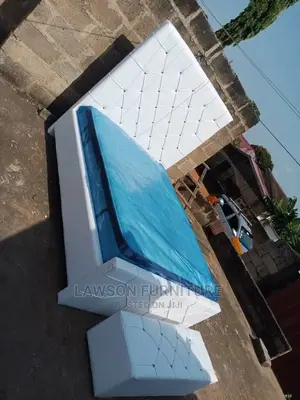 White Double Bed and Mattress