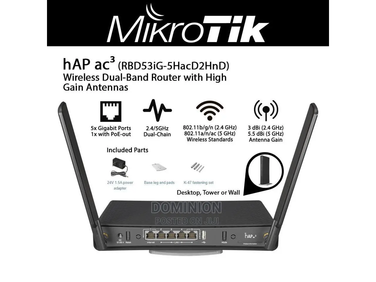 Mikrotik Hap Ac3 Dual Band Wi-Fi Access Point | Routers