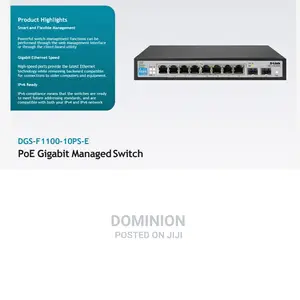 D-Link DGS-F1100-10ps-E 8 Port Poe Gigabit Managed Switch 2