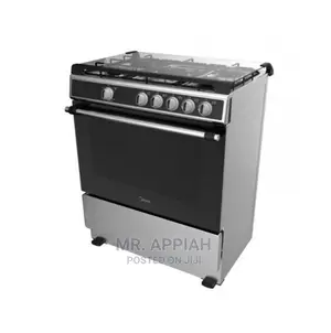 Midea 90X60 Gas Cooker With Grill - Silver