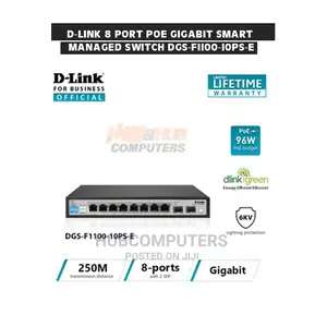 D-Link DGS-F1100-10PS 8port Poe Gigabit Smart Managed Switch