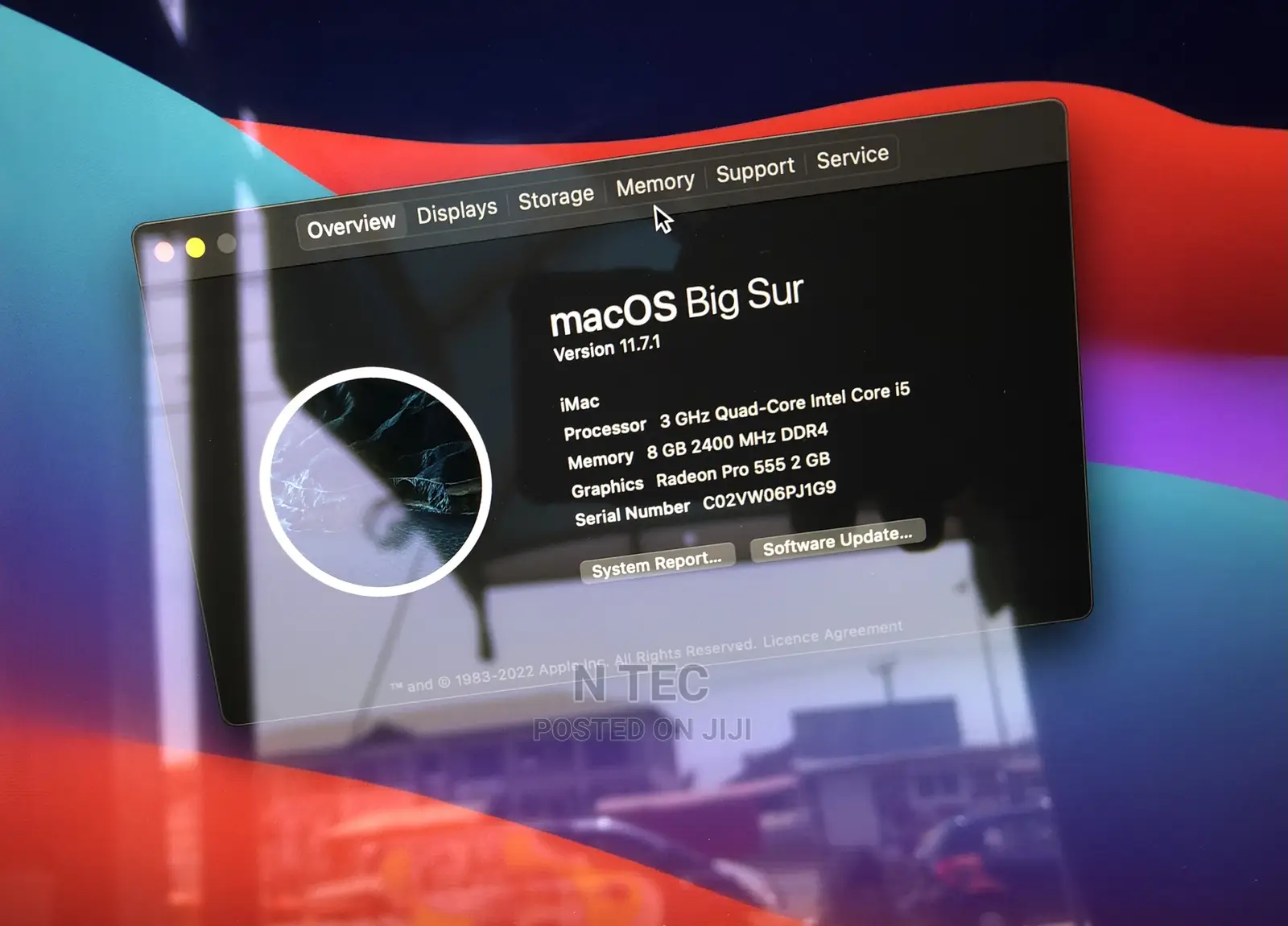 Desktop Computer Apple iMac 8GB Intel Core I5 SSD 256GB