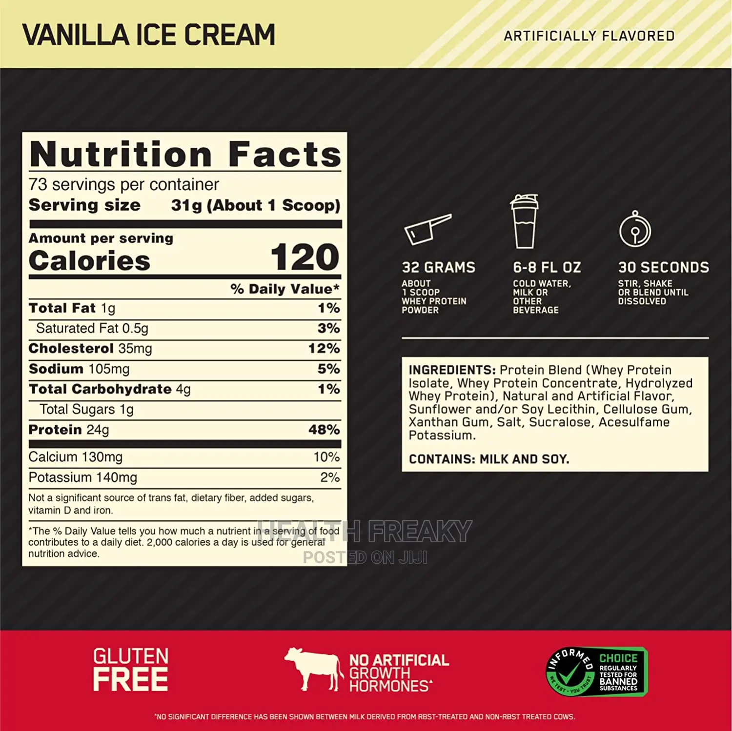 Whey Protein Isolate Gold Standard Whey 2lb