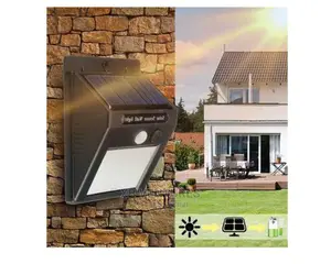 LED Solar Powered Wall Light Sensor Outdoor Security Lamp