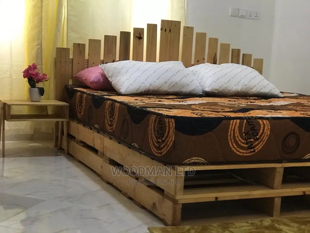 Queen Size Bed Frame (Double Layer Pallet Bed)