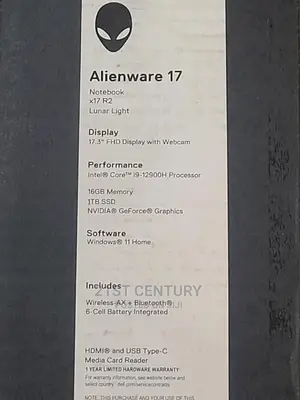New Laptop Dell Alienware X17 R2 16GB Intel Core i9 SSD 1T