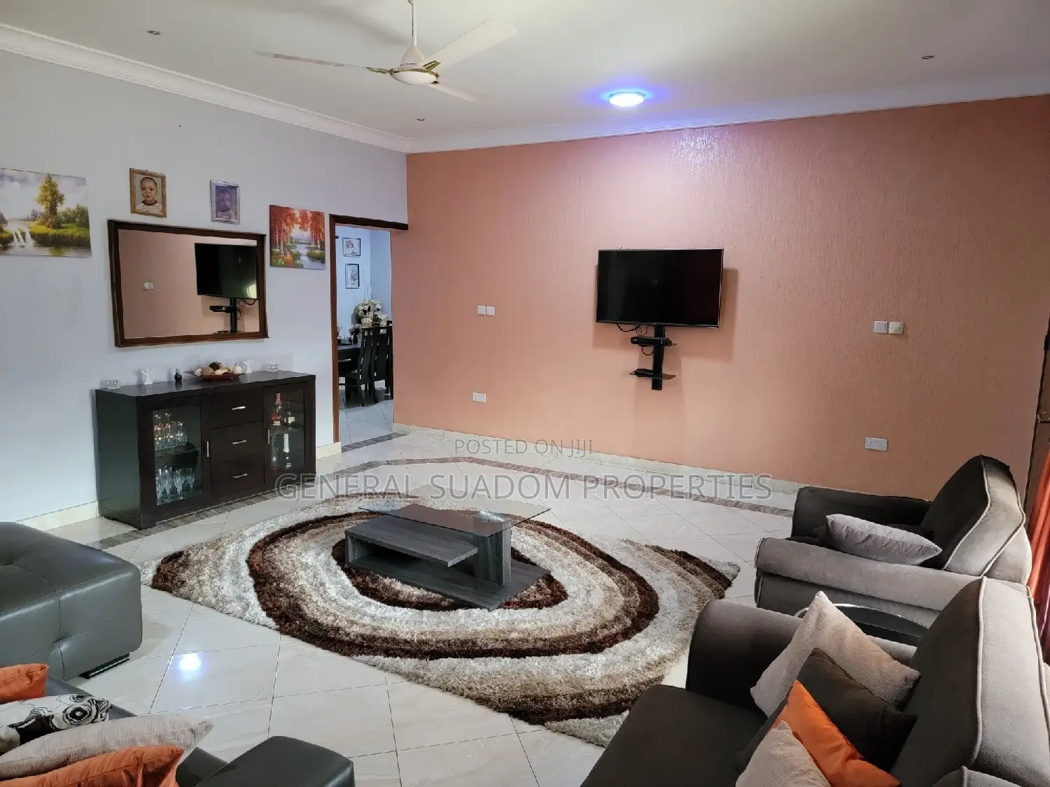 Furnished 3bdrm House in Suadom Properties, Police Station for Rent