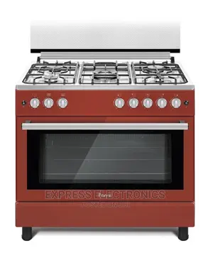 Shining Inox Red Gas 5burner Oven Ignition Stove Cooker