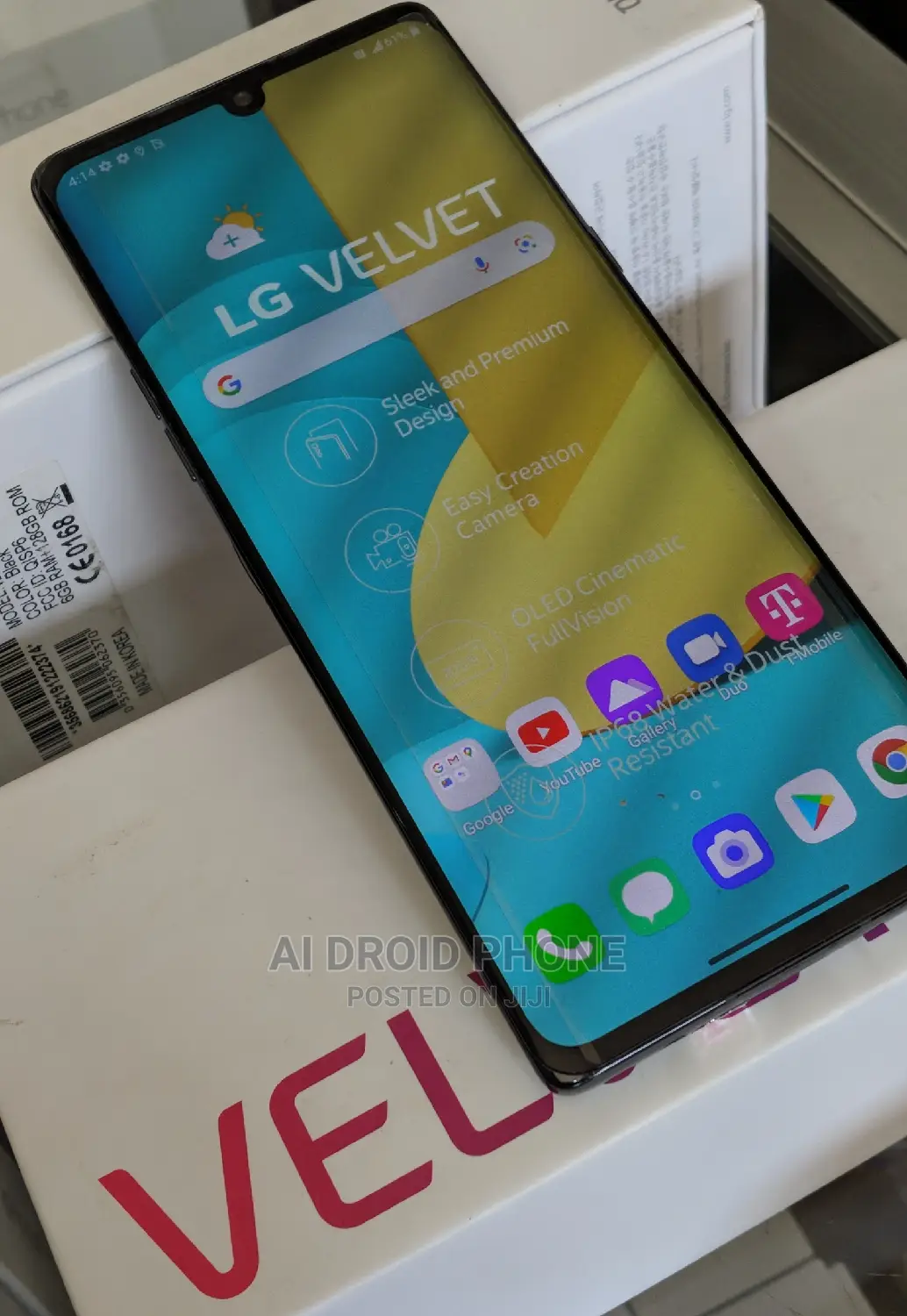 New LG Velvet 5G 128 GB Gray