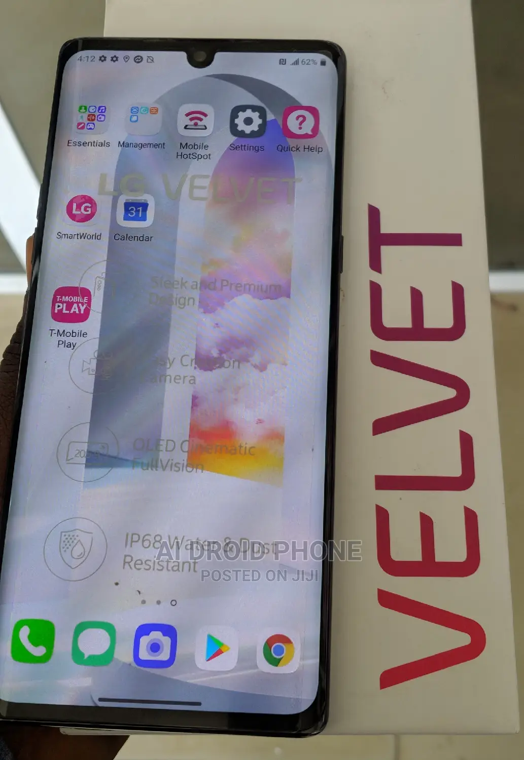 New LG Velvet 5G 128 GB White