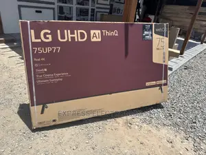 Glossy Diagonal Display UHD LG 75”Series Up77 Tv +Theater