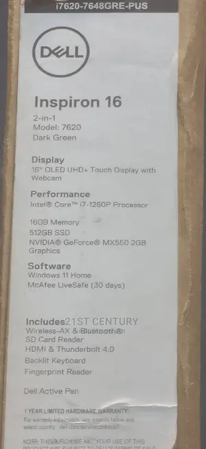New Laptop Dell 16GB Intel Core i7 SSD 512GB