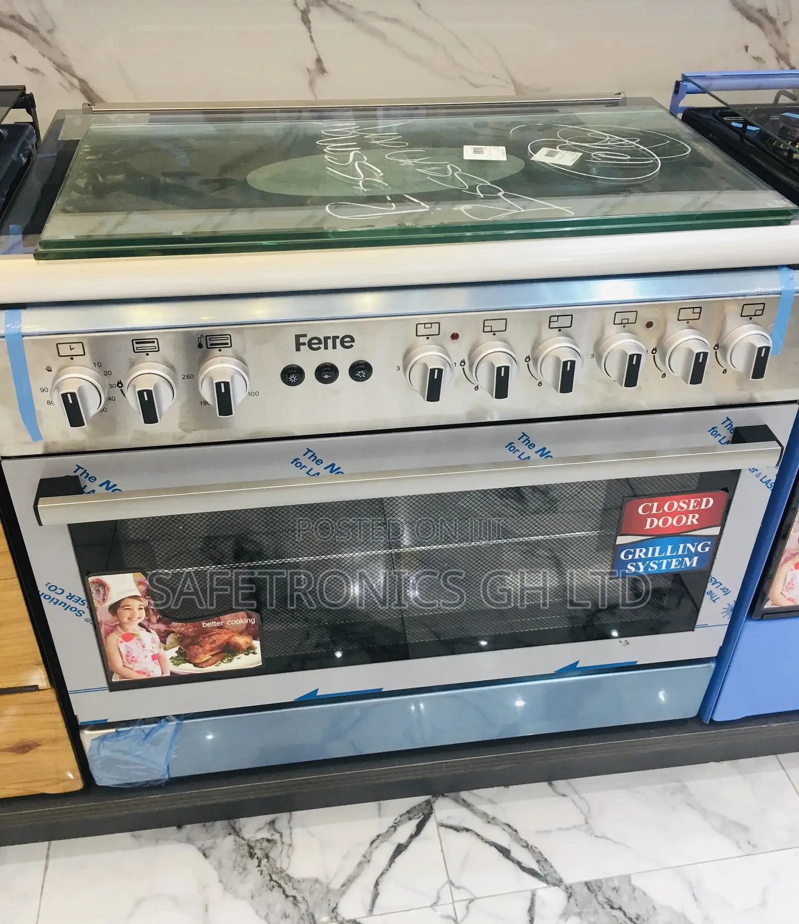 Auto Ignition, Oven and Rotisserie Grill 2hot 4gas Ferre
