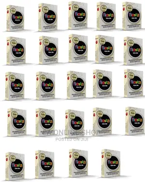 Fiesta Condoms Extra Thin Box - 24 Packs of 3 in 1