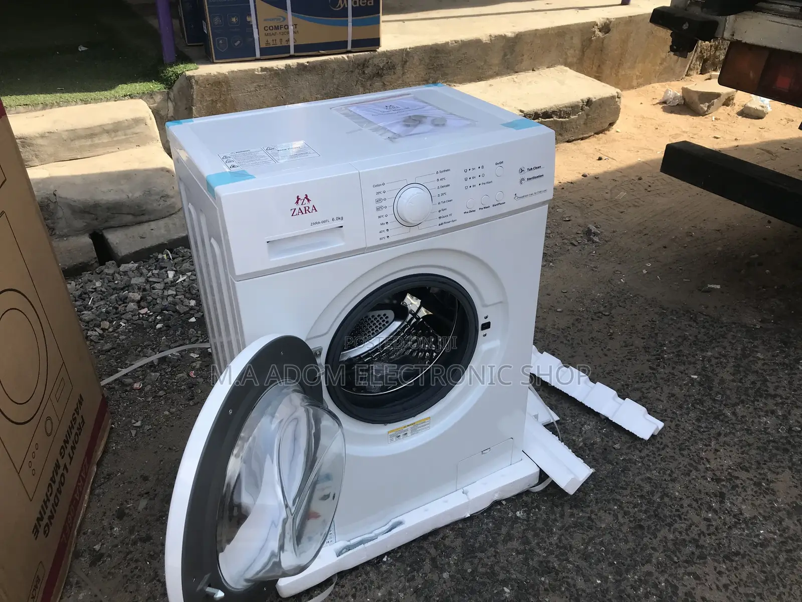 White Zara Washing Machine 6KG Full Automatic Front Load