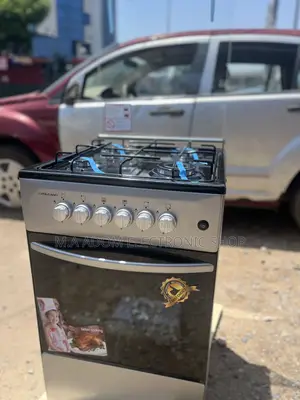 Gray Colour 4 Burner Gas Cooker With Oven Grill