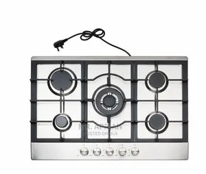 Midea 90G50ME Electriq 75cm 5 Burner Gas Hob Stainless Steel