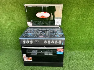 Blast  Ferre 5burner Stove Rotisserie Grill Cooker Black