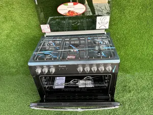 Kitchen Range 5b All Gas Black Stove Oven Cooker