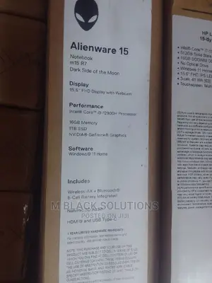 New Laptop Dell Alienware 15 16GB Intel Core I9 SSD 1T
