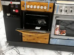 Designer Light Wooden Volcano 4B Gas Cooker With Grill
