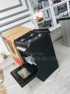 4 Burner Gas Cooker 50×50 Oven and Grill Ferre Black