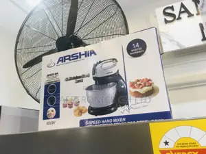 Arshia SM128-2605 Stand Mixer, 4 Litre Capacity, Black,600W