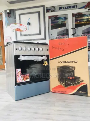 Sliver Volcano 4 Burner Gas Oven With Grill