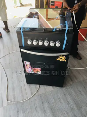 4 Gas Burner Oven With Grill 50X55 Black