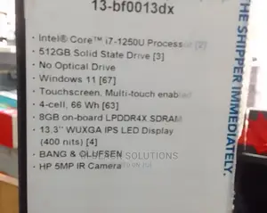 New Laptop HP Envy 13 8GB Intel Core I7 SSD 512GB