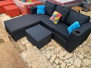 New Black Sofa With Cup Holders. Free Delivery