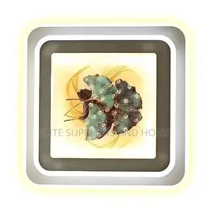 LED Ceiling Light 50cm Blue Flower Art White+Warm