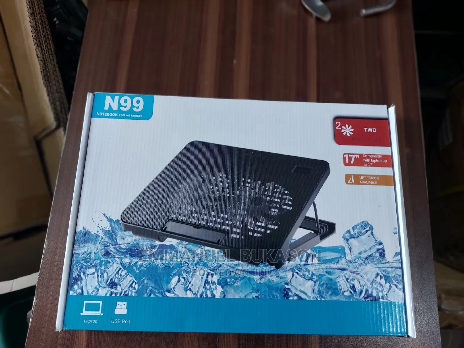 Laptop Cooler With 2 Heavy Fans