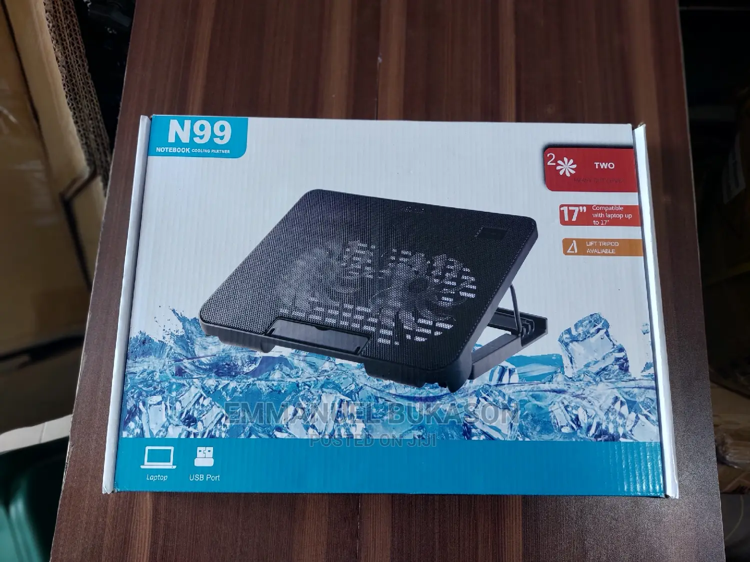 Laptop Cooler With 2 Heavy Fans