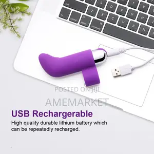 USB Charging Finger Vibrator Clitoris Stimulator. 10 Speed