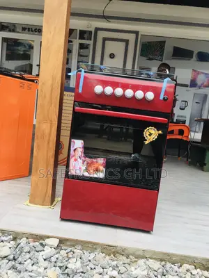 Red Volcano 4 Gas Burner Oven With Grill