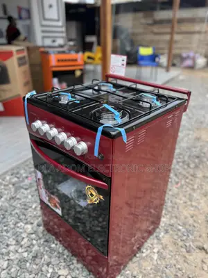 Red Wine Colour 4 Burner Kitchen Stove