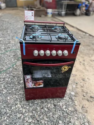 Wine Colour Volcano 4 Burner Gas Cooker