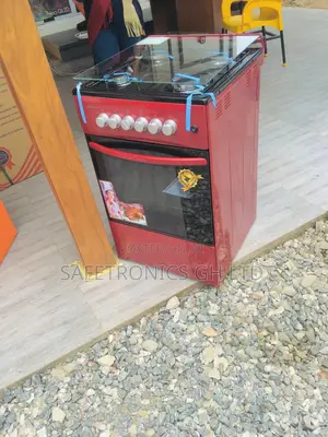 Red Volcano 4 Gas Burner Oven With Grill