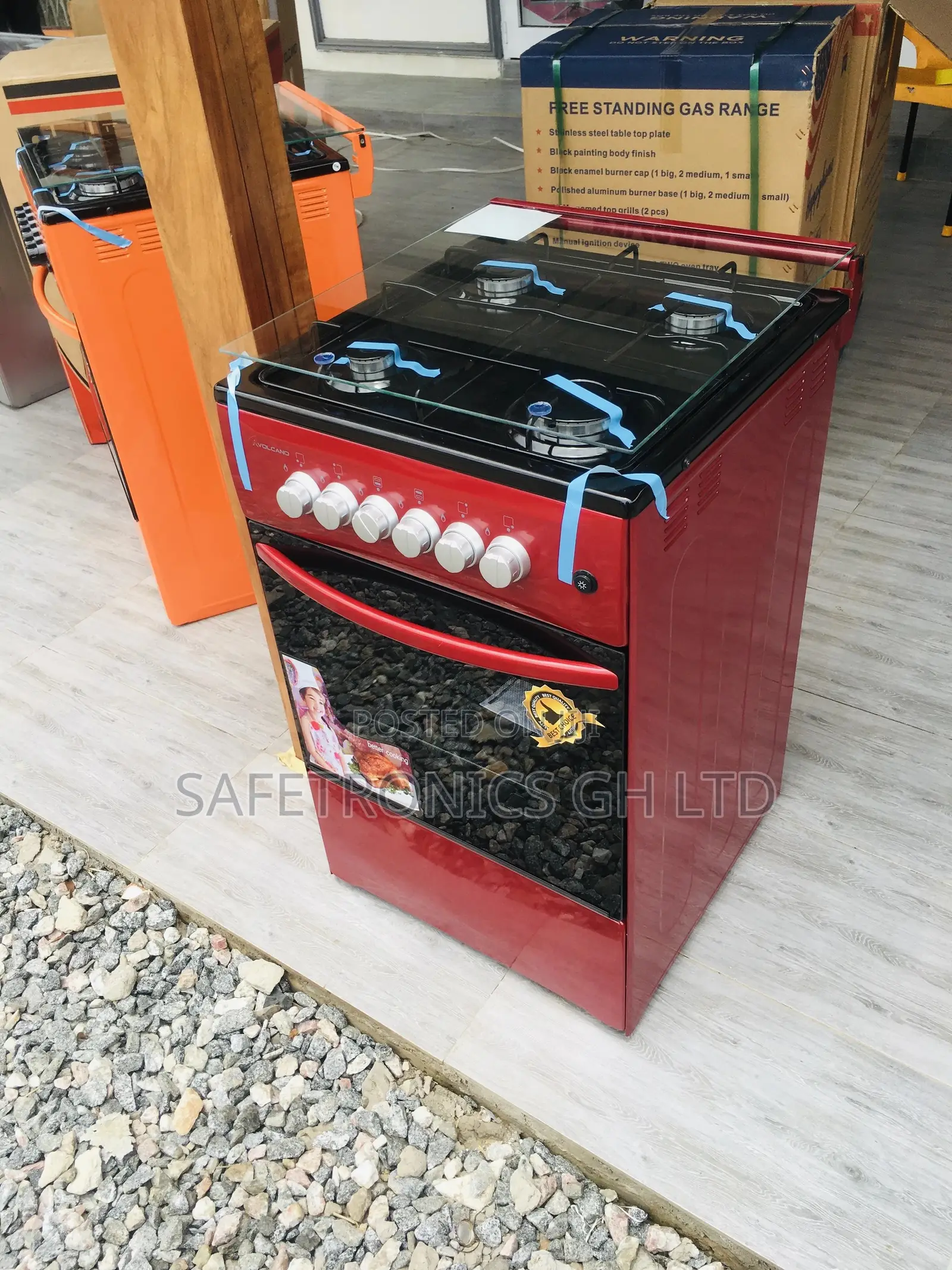 Red Volcano Gas Cooker Oven Grill