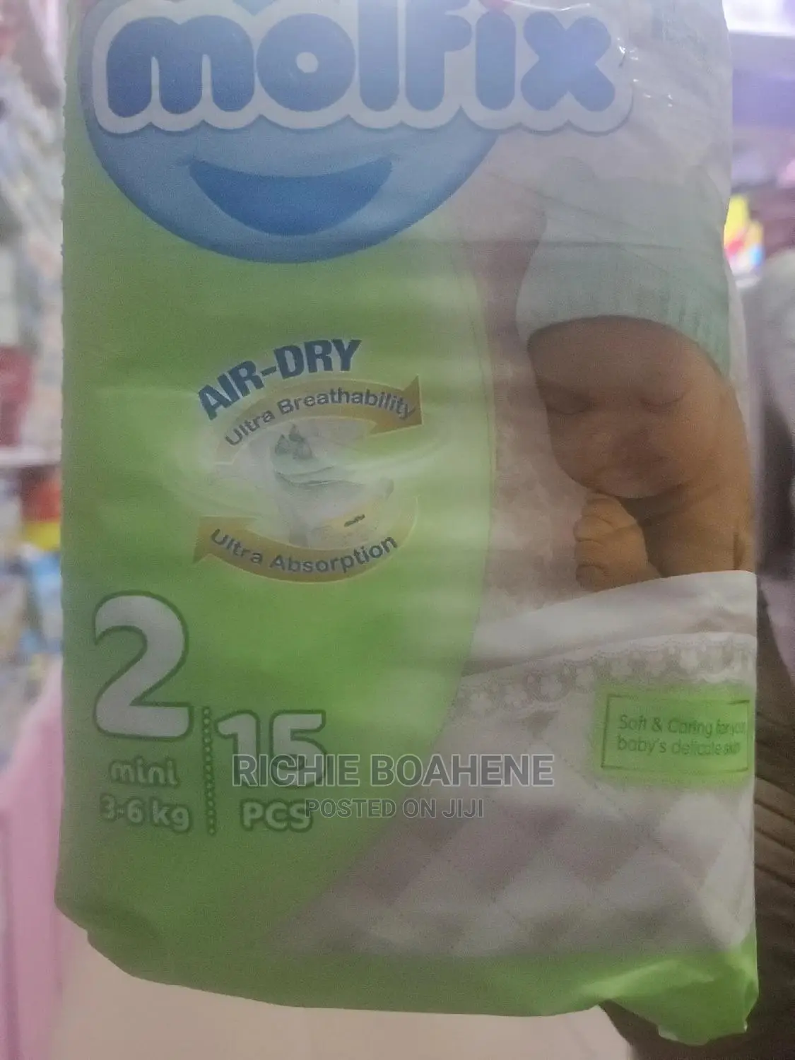 Molfix Size 2. Weight 3 to 6kg