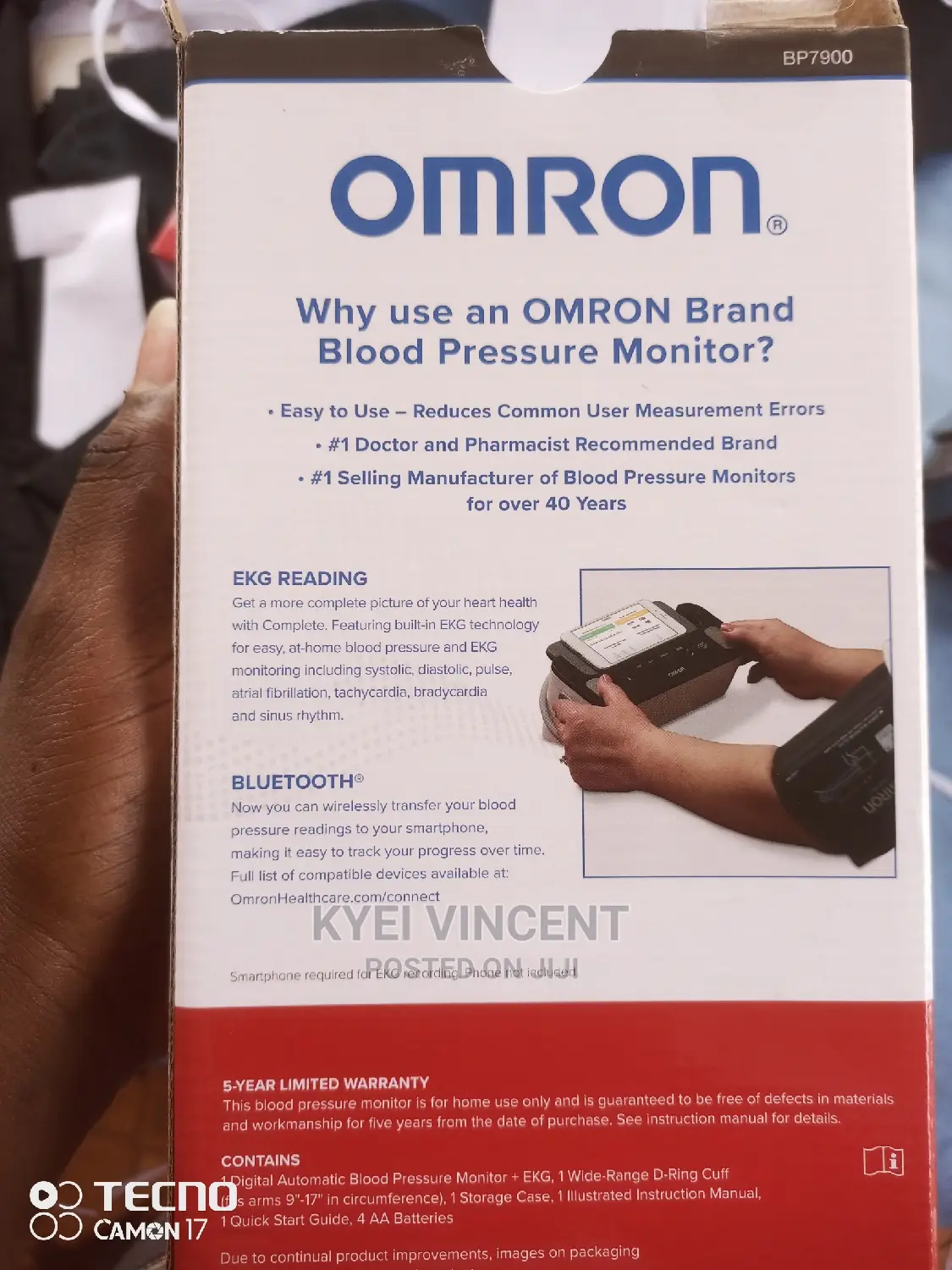 Omron Blood Bp + Ekg/Ecg Machine