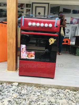 4 Gas Burner With Oven and Grill 50×50 Volcano Red