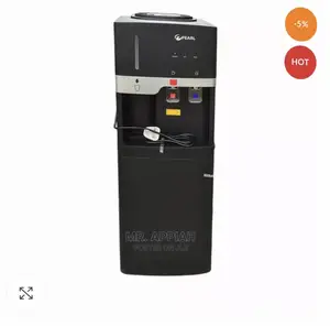 Pearl Water Dispenser With Fridge – Black PWD-1117FBL